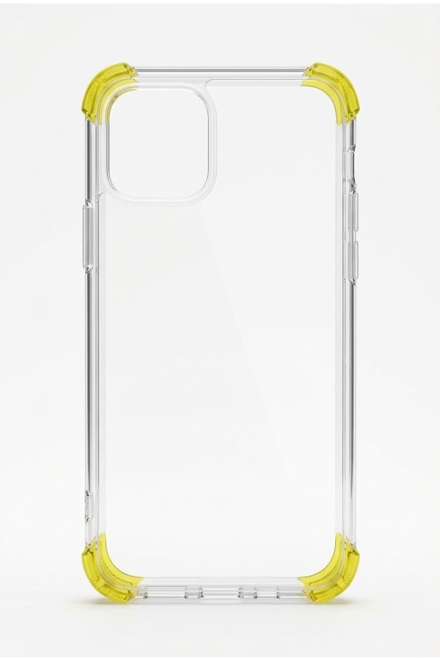Iphone 11 transparent yellow corner case model