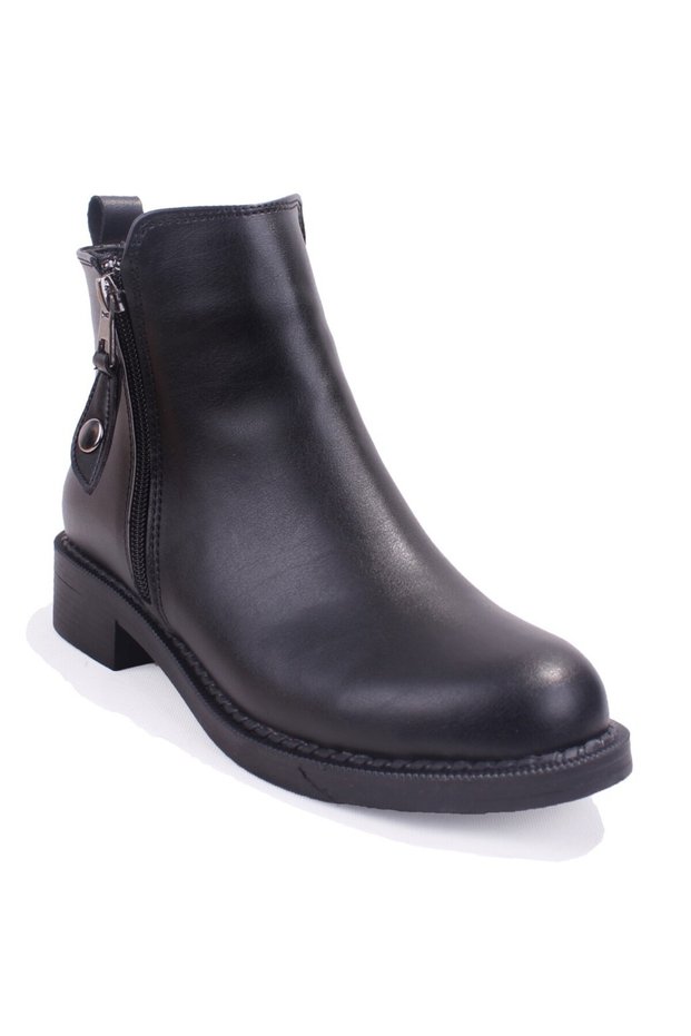 Dza07-1062767 Black Everyday Flat-Heel Women's Boots