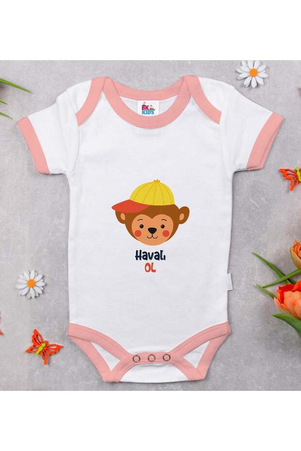 BK Kids "Be Cool" Designer Pink Baby Bodysuit-1, 3–6 Months