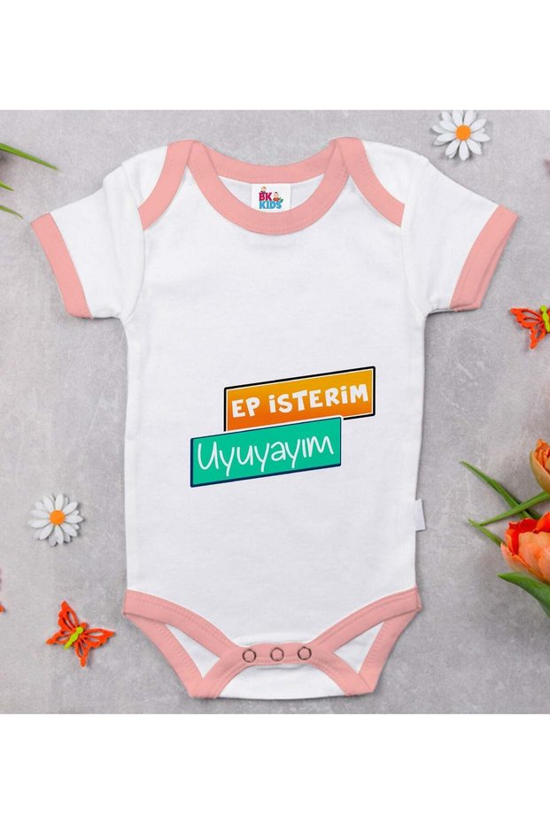 BK Kids "I Want an Episode" Printed Pink Baby Bodysuit-3, 0-3 Months