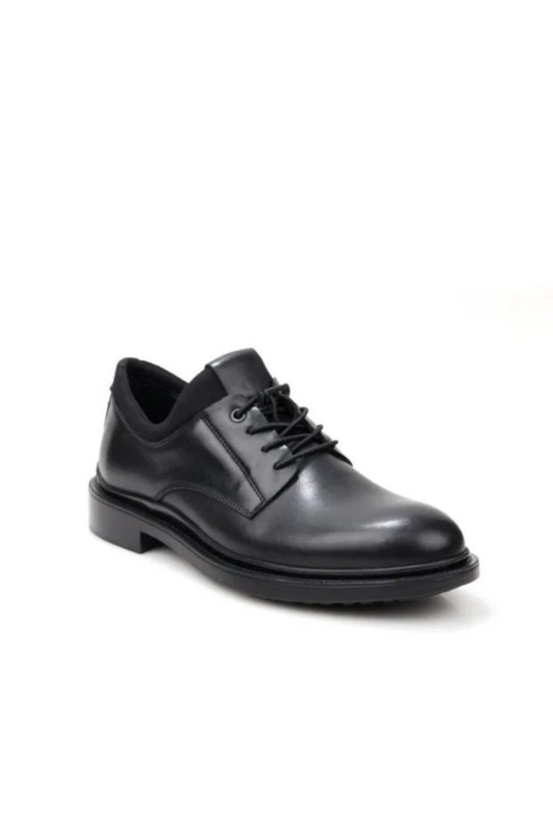 Men's Genuine Leather Casual Everyday Shoes, Black.