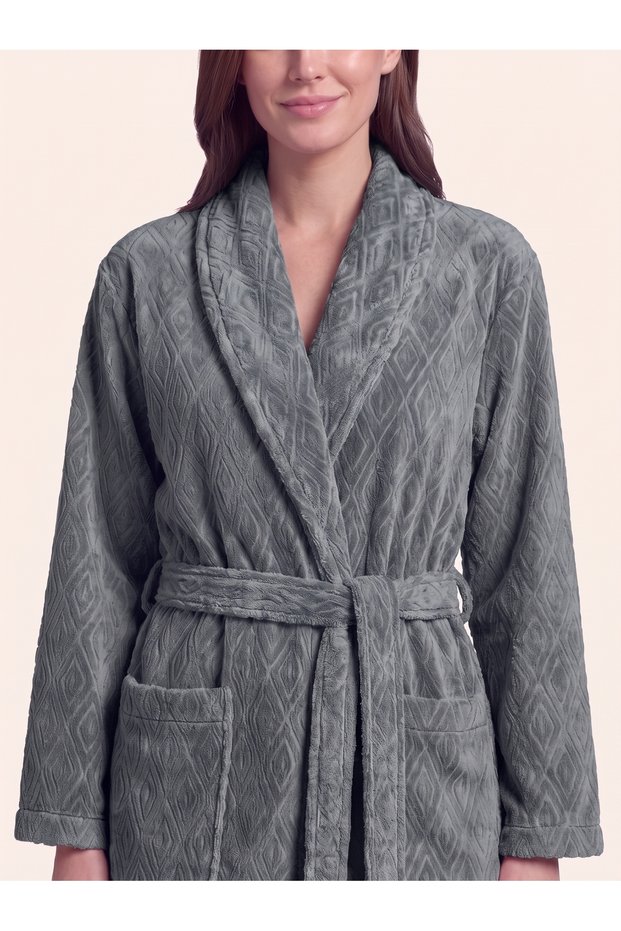 Prado Şalyaka Women's - Men's Bathrobe | Unisex Bathrobe - Dressing Gown | Water Absorbent - 100% Cotton