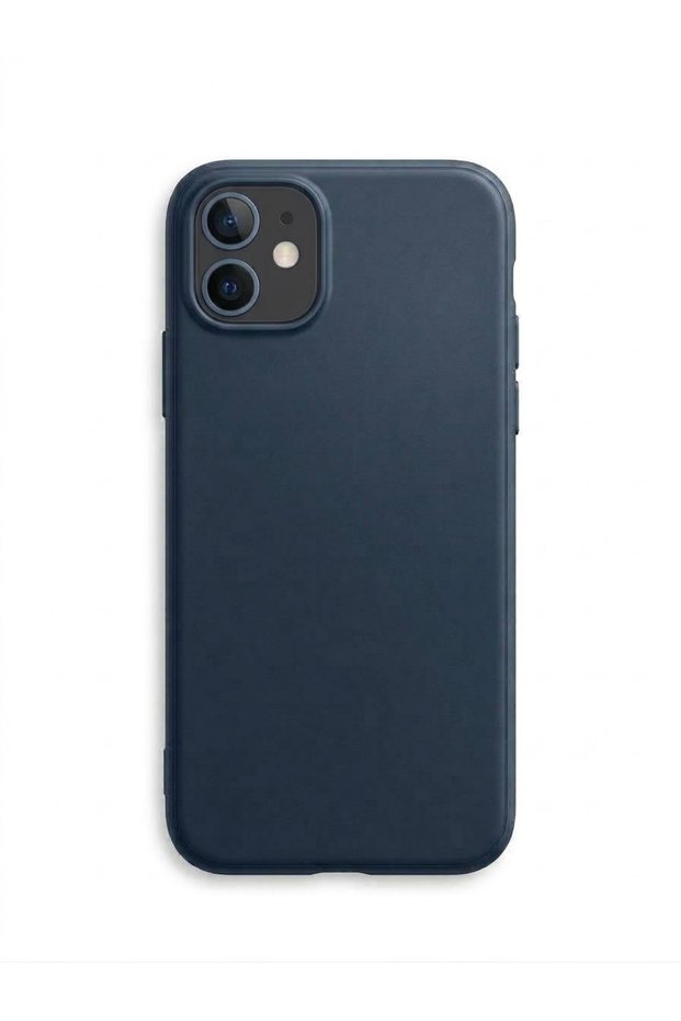 Iphone 12 navy blue paper-thin case model.