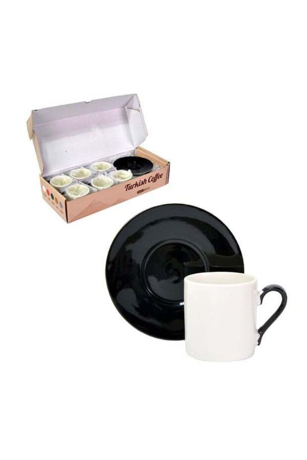 Sublimation Porcelain Black Coffee Cup Set of 6