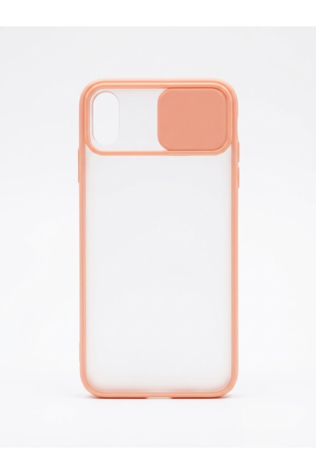 غطاء حماية منزلق للكاميرا باللون الفيروزي لهاتف iPhone XS Max.