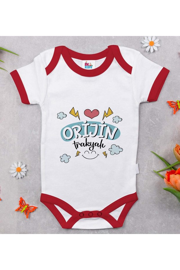 Bk Kids Original Trakyalı Design Red Baby Bodysuit - 1, 12-18 Months.