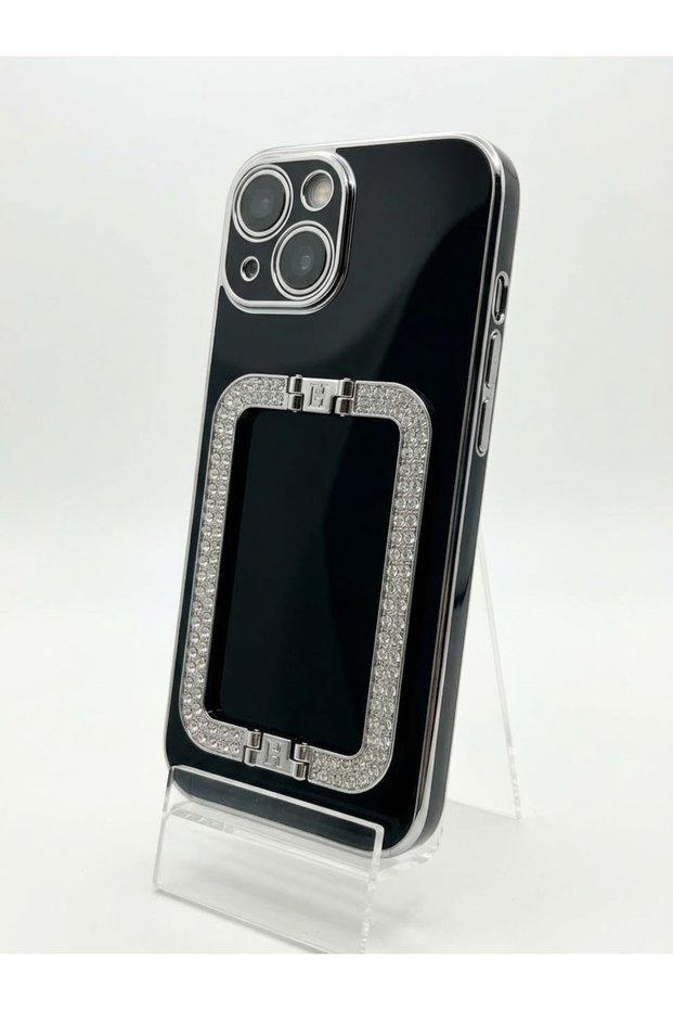 Iphone 13 black case with handcuff design.