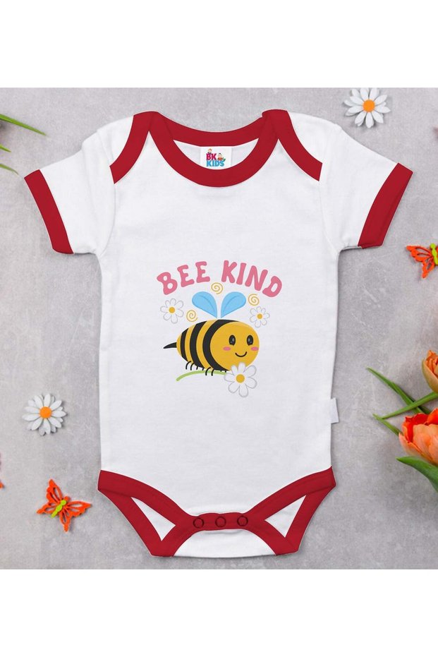 BK Kids "Be Kind" Design Red Baby Bodysuit - 1, 6–9 Months