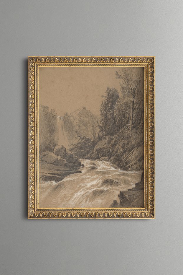 Kayalık Derede Bridge - Vintage Patterned Painting - Slim Model