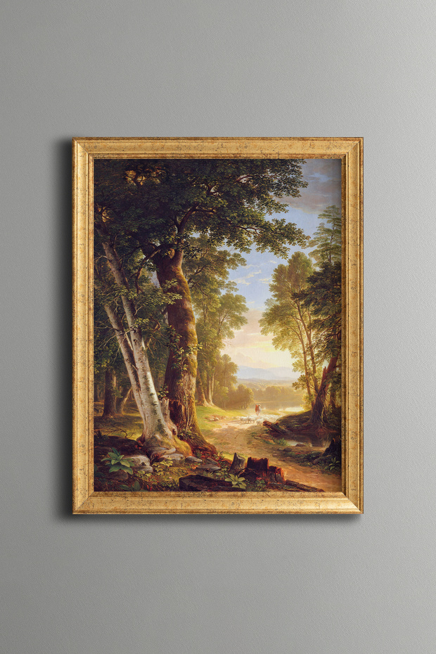 Forest Landscape - Vintage Patterned Painting - Slim Model