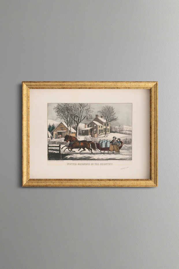 Winter Morning in the Countryside - Vintage Patterned Painting - Slim Model