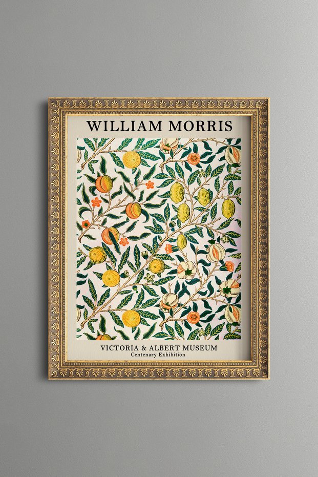 Green Branch Flower Pattern - Vintage Patterned Painting - Slim Model