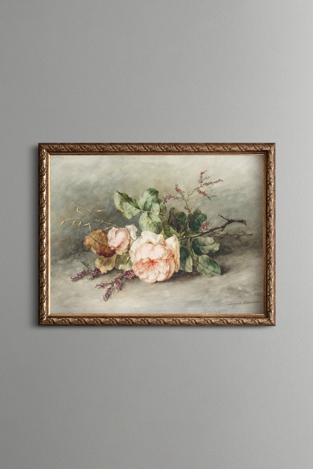 Roses - Vintage Patterned Painting - Fine Model