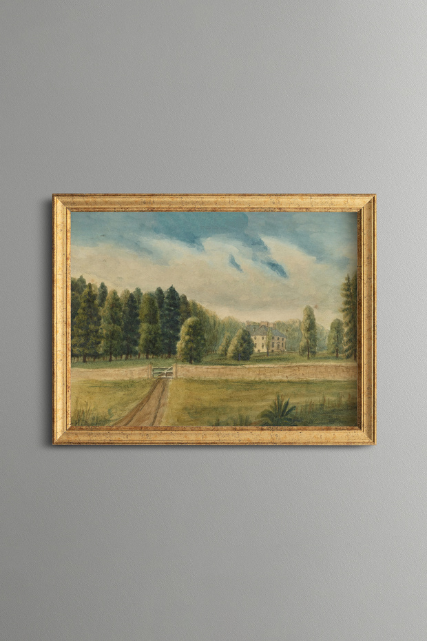 Country House - Vintage Patterned Painting - Fine Model