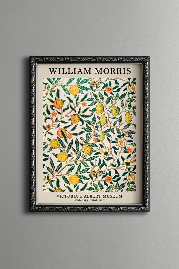 Green Branch Flower Pattern - Vintage Patterned Painting - Slim Model