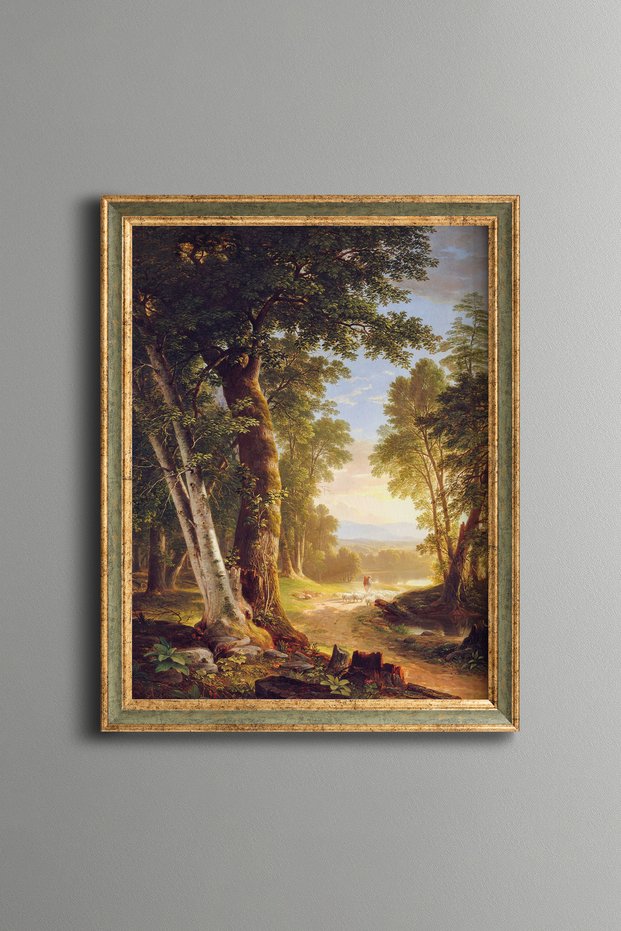 Forest Landscape - Vintage Patterned Painting - Slim Model
