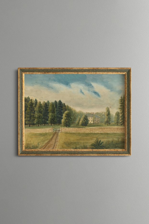 Country House - Vintage Patterned Painting - Fine Model