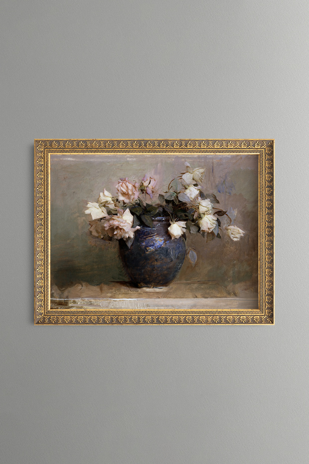 Roses - Vintage Patterned Painting - Fine Model