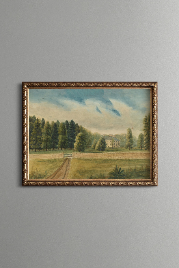 Country House - Vintage Patterned Painting - Fine Model