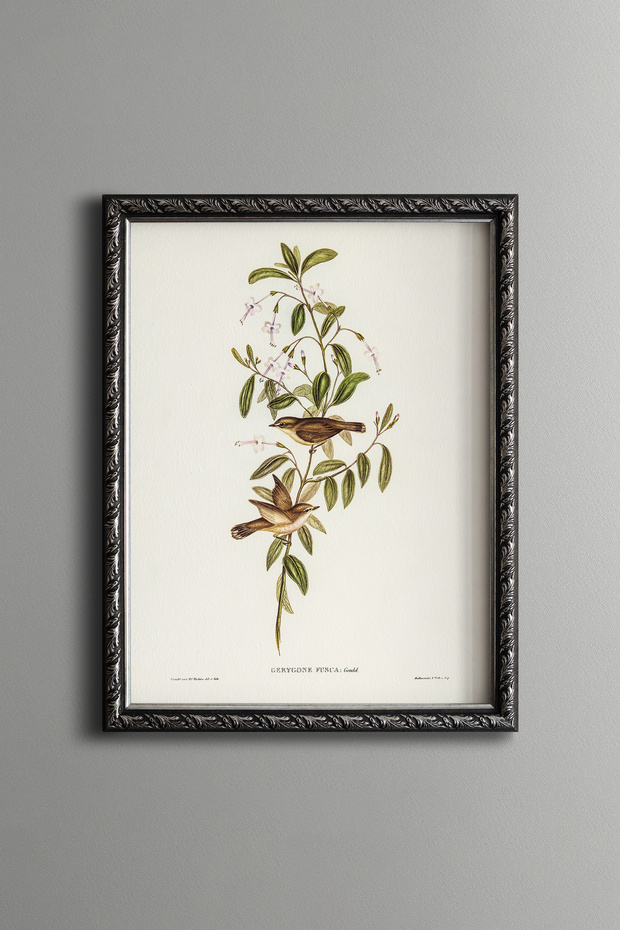 Floral Branch - Vintage Patterned Painting - Slim Model