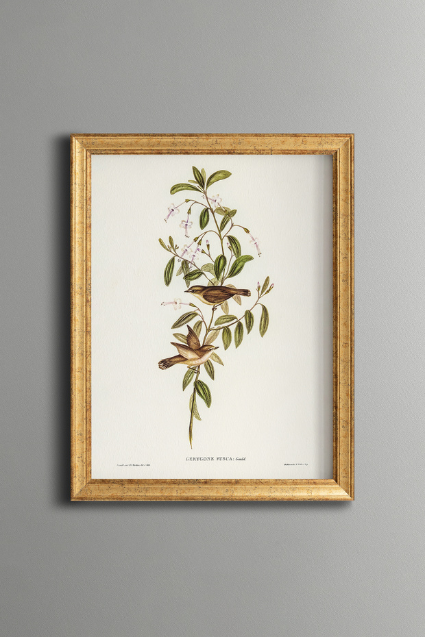 Floral Branch - Vintage Patterned Painting - Slim Model