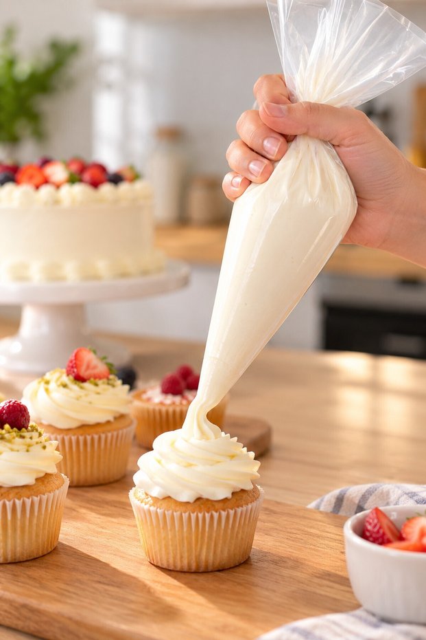 Piping Bag for Decorating Cakes and Pastries—Whipped Cream Bag, Large Size, 50 Count