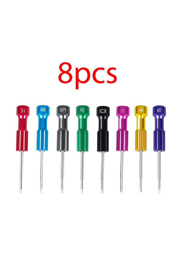 8pcs Screw High quality Dental Laboratory Stainless Steel Implant Screw Driver Dentistry Tool Kit Mi