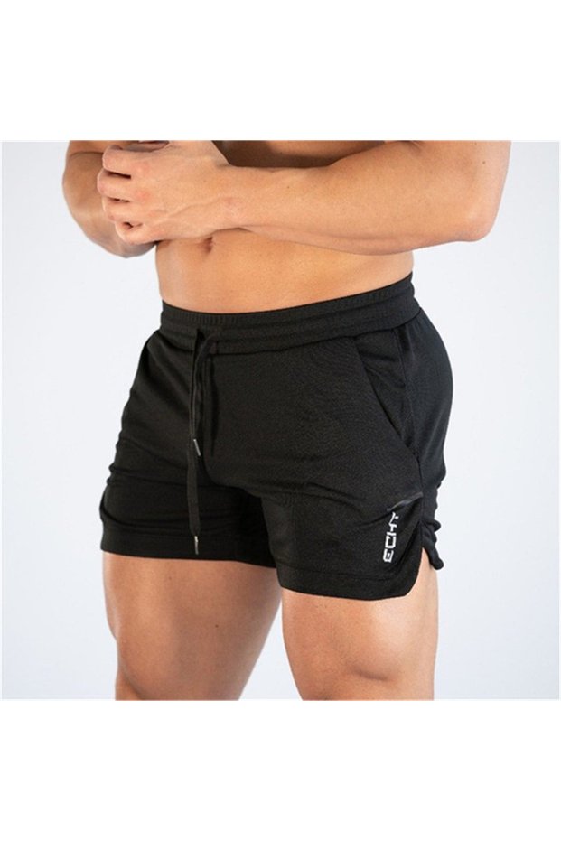 L black 2025 NEW Fitness Sports Shorts Man Summer Gyms Workout Male Breathable Mesh Shorts Quick Dry