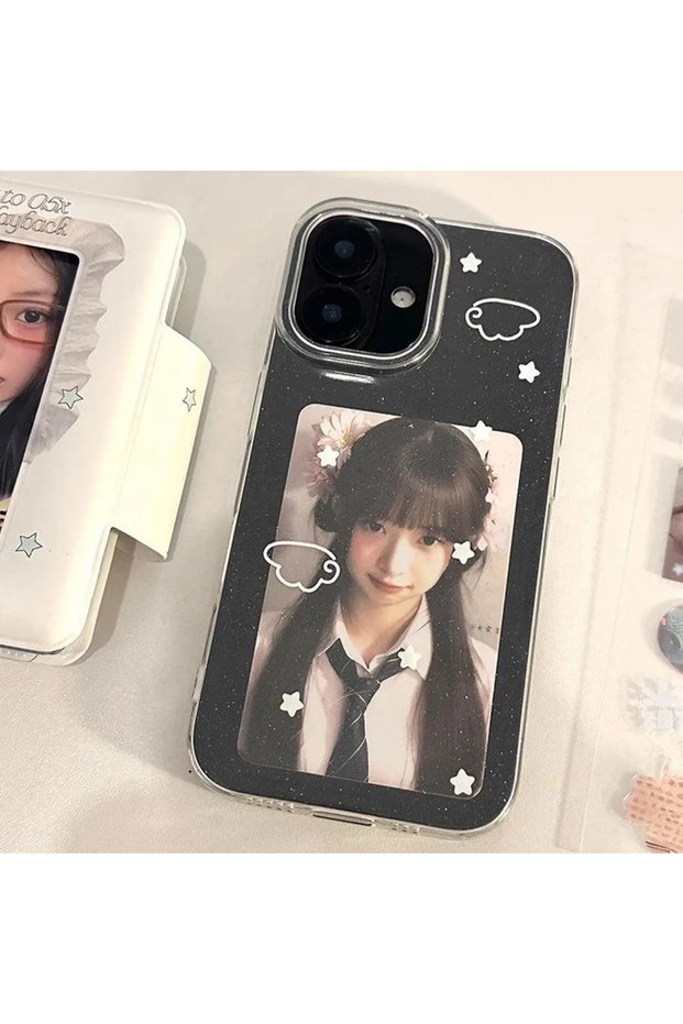 iPhone 13 only Case Korean INS Cute White Star Wings Cartoon Lucky Phone Case For iPhone 17 Air 16 1