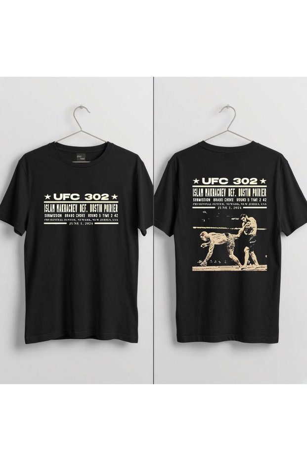 Ufc 302 V2 Printed 100% Cotton Crew Neck T-Shirt