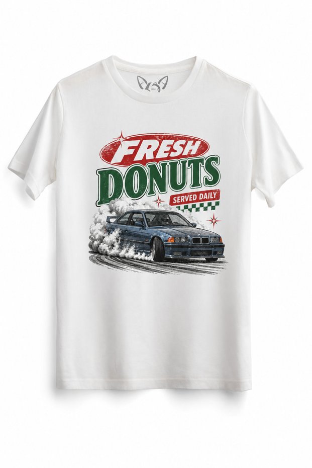 Bmw E36 Fresh Donuts Dtg Printed T-Shirt