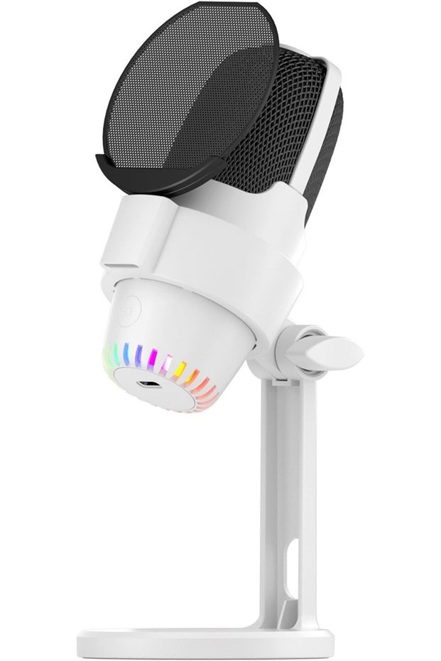 طقم ميكروفون ألعاب ديناميكي RGB مع USB، إلغاء الضوضاء ENC