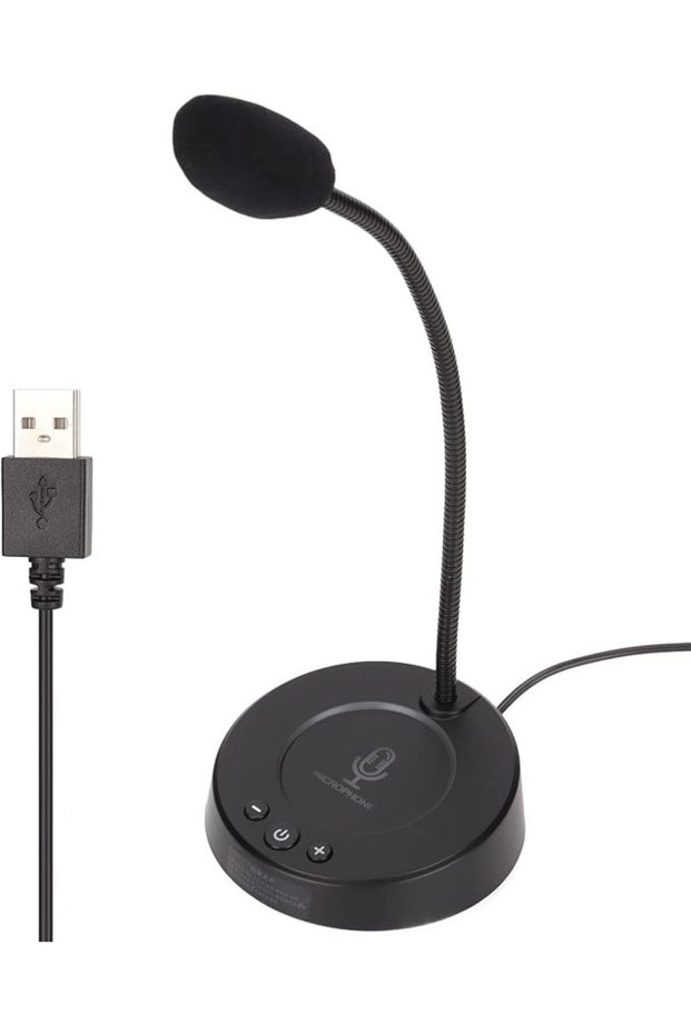 ميكروفون كمبيوتر من سينيسلي، ميكروفون USB احترافي للاستخدام على سطح المكتب، بتقنية تقليل الضوضاء، تصميم معدني بزاوية 360 درجة.