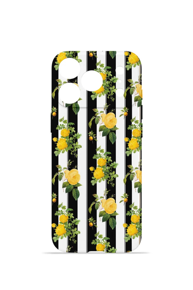 iPhone 18 Pro Vorian Camera Protective Case with Yellow Rose Stripe.