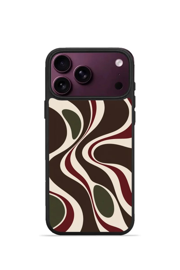 iPhone 18 Pro Max Vorian Black Hole Case, Espresso Flow.