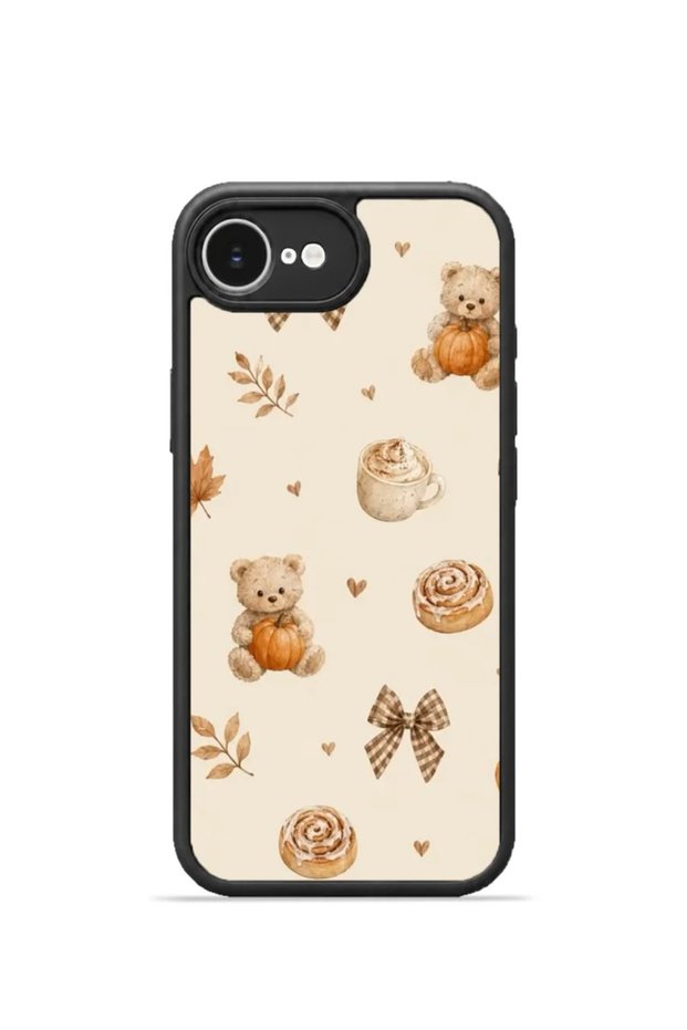 iPhone 16E Vorian Black Hole Case, Autumn Bear Ribbons.