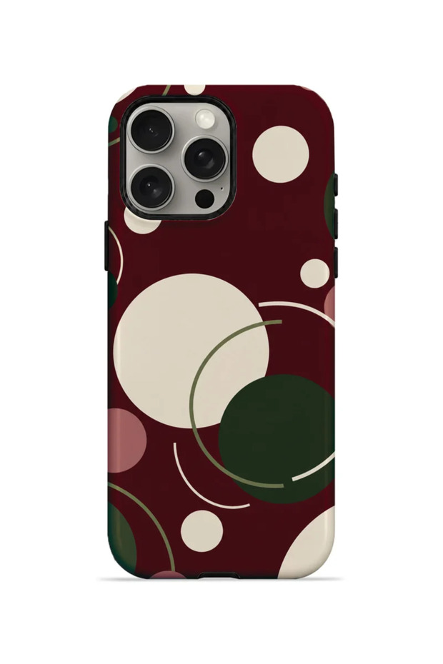 غطاء هاتف iPhone 15 Pro Max من Vorian، تصميم مزدوج الطبقات، لون "ميرلو" (Merlot).