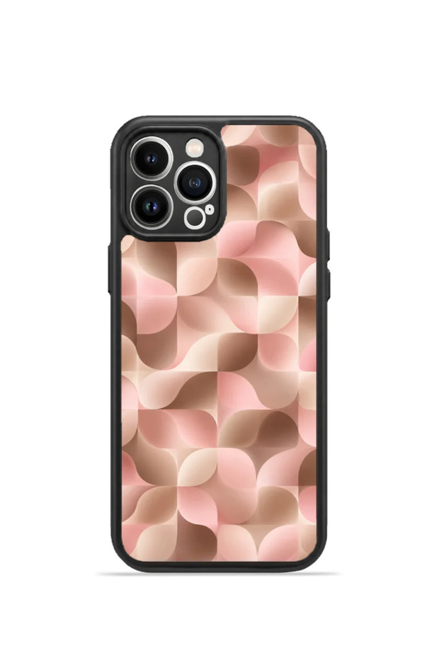 iPhone 13 Pro Max Vorian Black Hole Case, Powder Pink, 3D Texture.