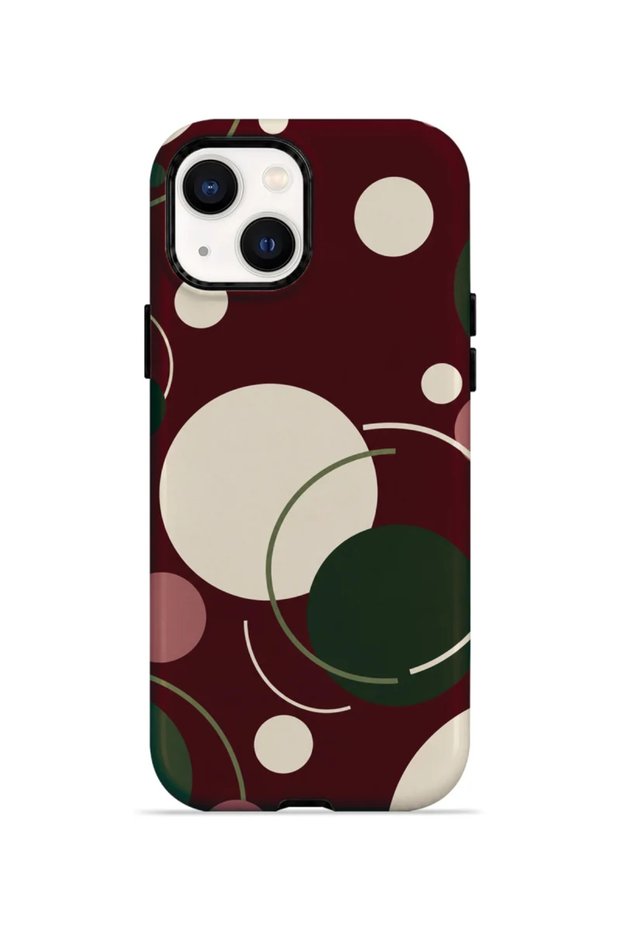 غطاء هاتف iPhone 14 Vorian ذو طبقتين، لون "ميرلو" بتصميم "أوربت".