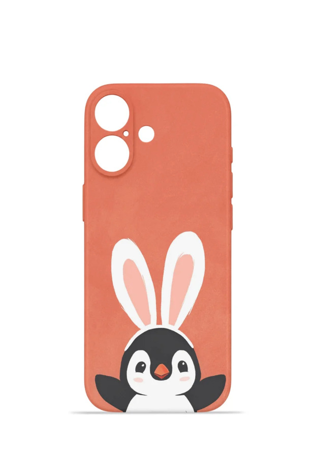 iPhone 16 Vorian Mika Camera Protective Case, Rabbit Penguin Design.
