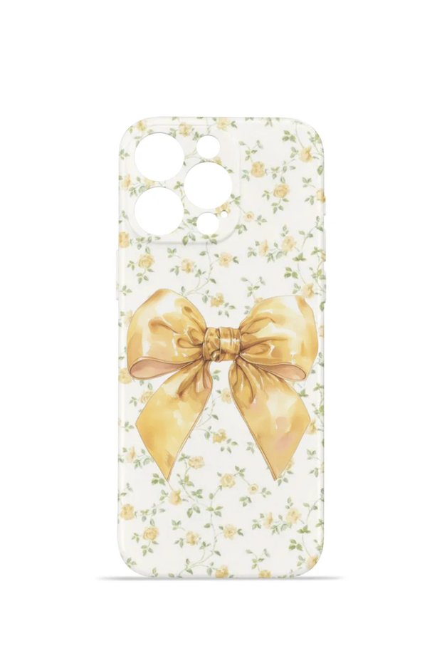 iPhone 12 Pro Vorian Camera Protective Case with Gold Floral Bow
