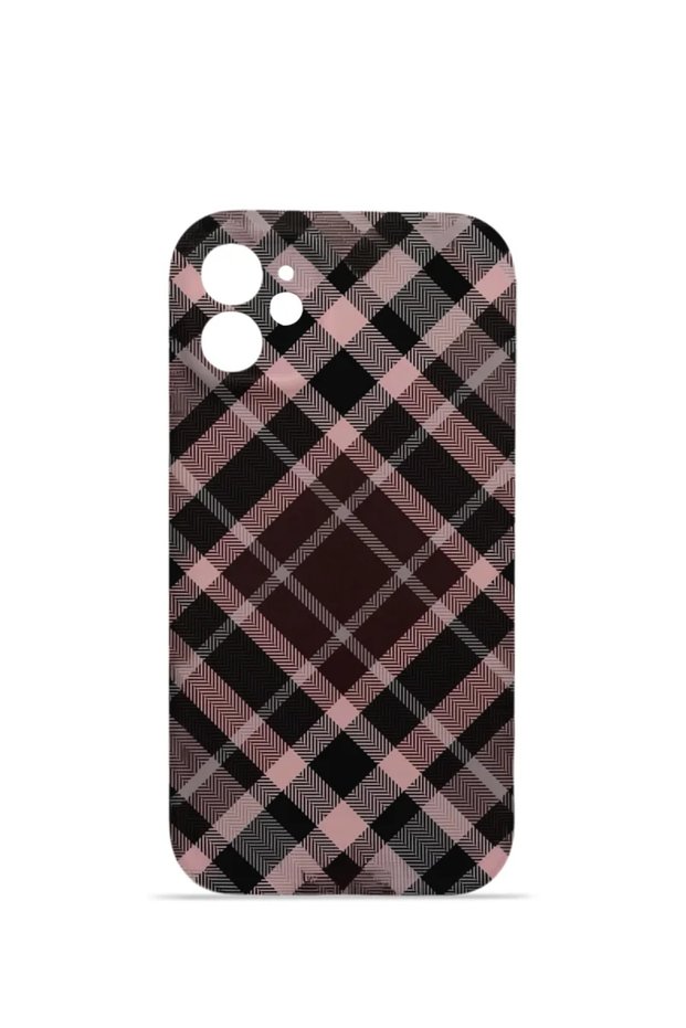 iPhone 11 Vorian Camera Protection Case, Powder Black Plaid.