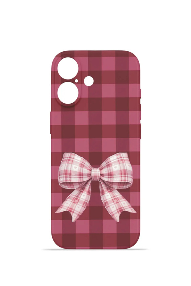 iPhone 16 Vorian Mika Camera Protective Case with Cherry and Bow Design.