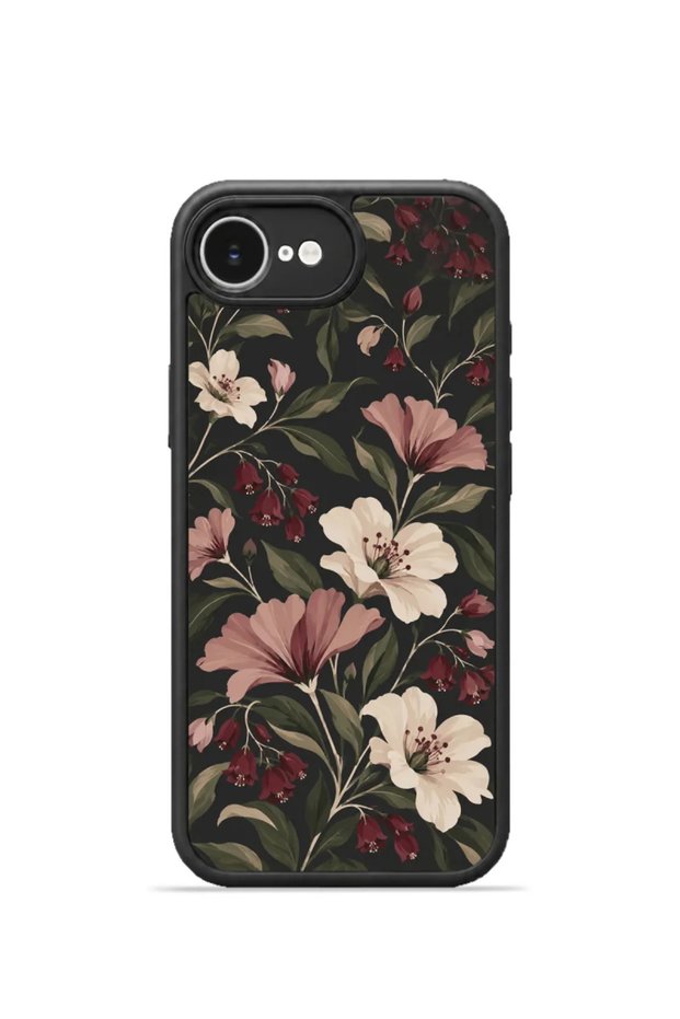 iPhone 16E Vorian Black Hole Case, Midnight Blooms.