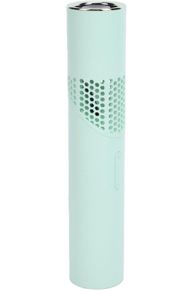 مروحة محمولة بشاشة LED (لون أخضر)