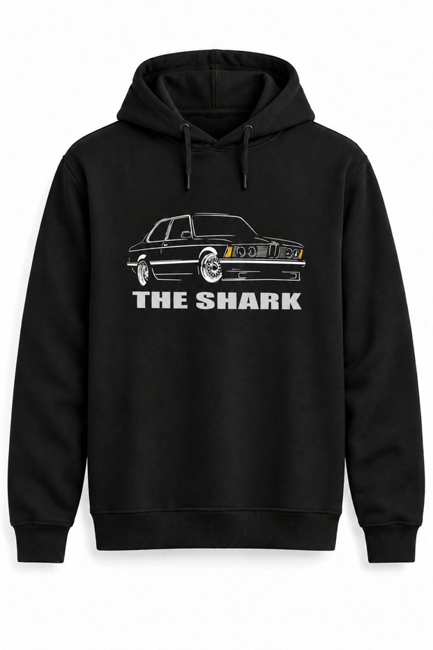 Bmw the Shark Classic Coupe Dtg Printed Hoodie, No Pockets.