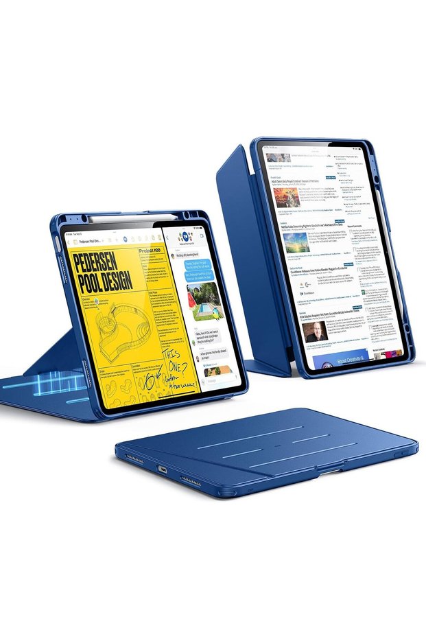 حافظة لجهاز iPad Air مقاس 13 بوصة، موديل M4/M3/M2، سلسلة Flip، باللون الأزرق.