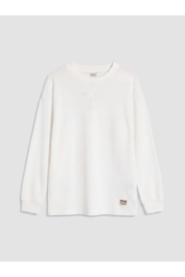 Peak New Season White Crew Neck Boys' T-Shirt