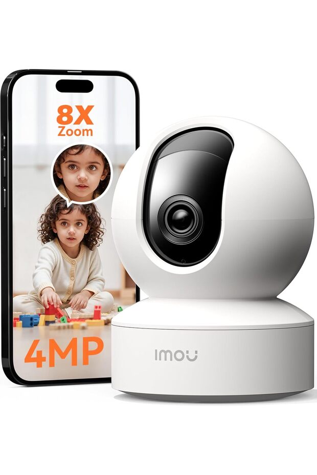 4MP Camera for Home, WIFI Camera Indoor, 360° Indoor Camera, CCTV Camera for Home, HD Baby Monitor, Security Cameras for Pet with IR Night Vision, Two-Way Audio, Motion Detection, Work with Alexa