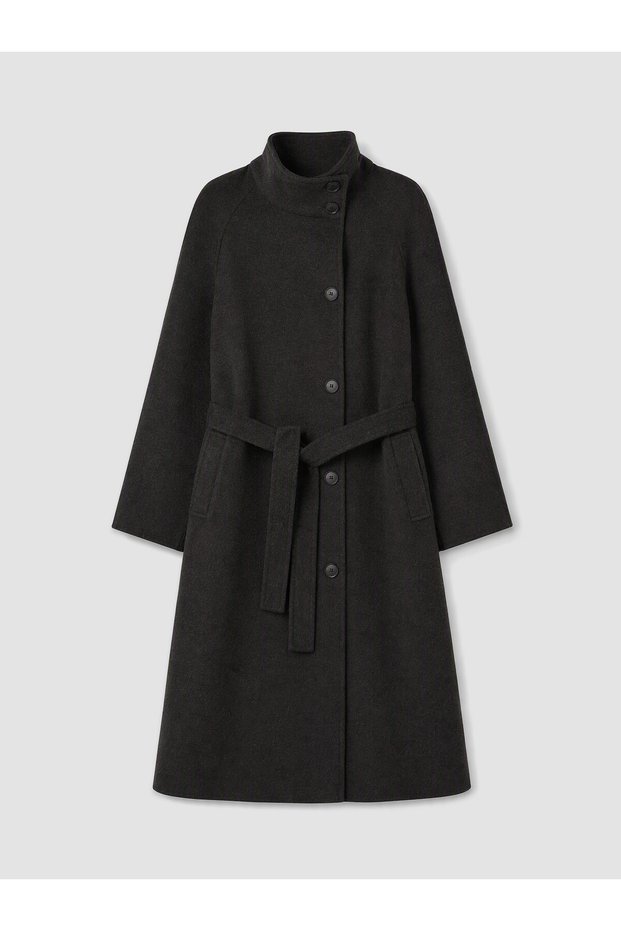 Peak New Season Gray Belted Women's Cashmere Coat